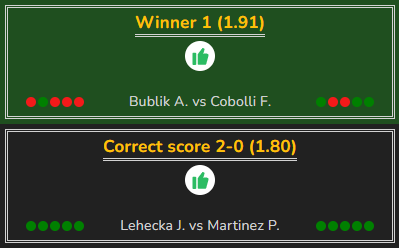 Александр Бублик vs Флавио Коболли прогноз