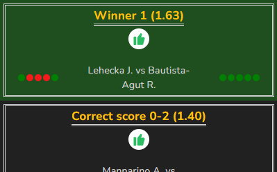 Jiri Lehecka vs Roberto Bautista-Agut betting tip