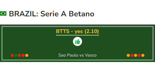 Sao Paulo vs Vasco