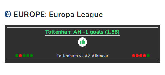 Tottenham vs AZ Alkmaar