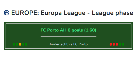 Anderlecht vs FC Porto