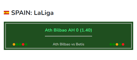 Ath Bilbao vs Betis