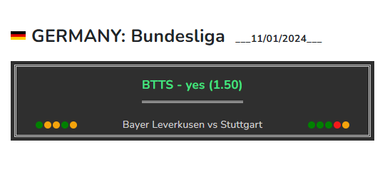 Bayer Leverkusen vs Stuttgart