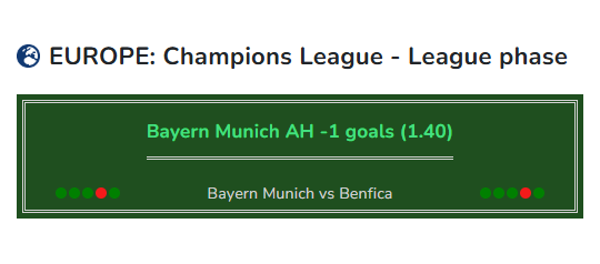 Bayern Munich vs Benfica