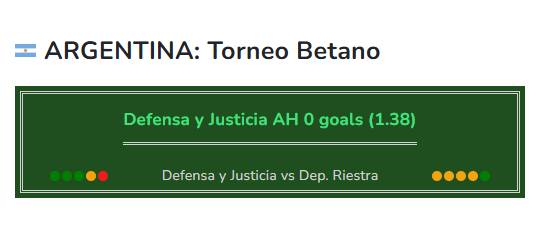 Defensa y Justicia vs Dep. Riestra