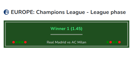 Real Madrid vs AC Milan