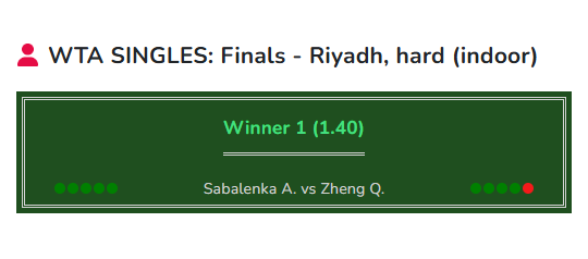 Sabalenka vs Zheng