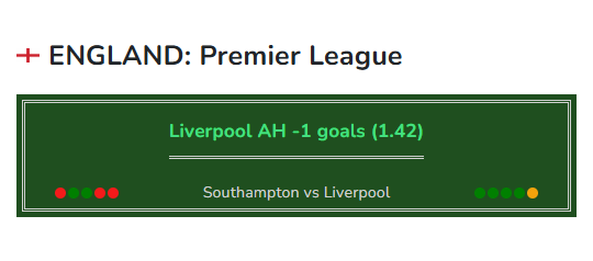 Southampton vs Liverpool