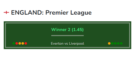 Soccer prediction Everton vs Liverpool