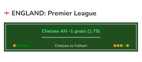 Soccer prediction Chelsea vs Fulham