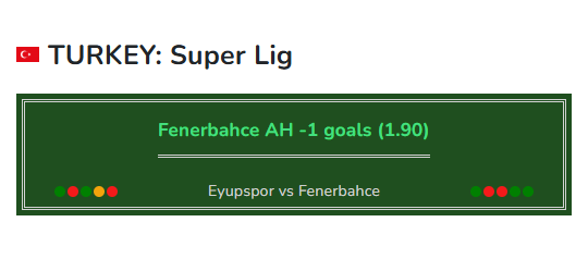 Soccer prediction Eyupspor vs Fenerbahce