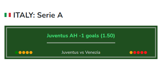 Soccer prediction Juventus vs Venezia