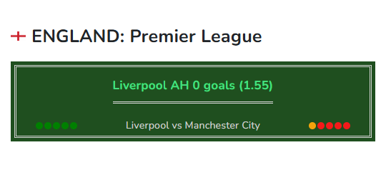 Soccer prediction Liverpool vs Manchester City