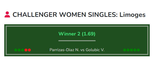 Tennis prediction Parrizas-Diaz vs Golubic