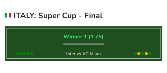 Inter vs AC Milan soccer prediction